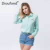 Long Sleeve Women Blouses And Shirts White Blue Female Ladies Casual Shirt