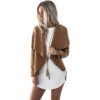 Cardigan Jacket Women Long Sleeve Outerwear Coats Turn-down Collar