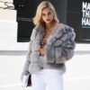fluffy faux fur coat women Short furry fake fur winter outerwear coat