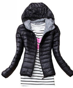 Winter Women Basic Jacket Coat Female Slim Hooded Brand Cotton
