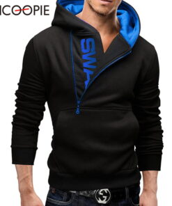 Men Letter Printed Men's Hoodie Sweatshirt Long Sleeve Slim