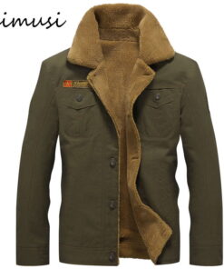 Winter Bomber Jacket Men Air Force Pilot Jacket Warm Male fur