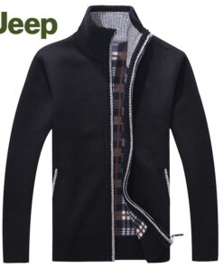 Warm Winter Pullover Men Sweaters Casual Knitwear Fleece Velvet Clothing