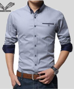 Shirts Business Long Sleeve Turn-down Collar 100% Cotton