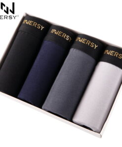 4Pcslot Underwear Soft Boxers Cotton Boxer Men Solid Boxer