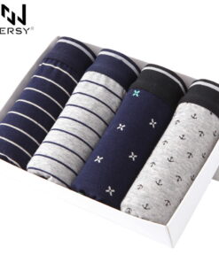 4Pcslot Mens Underwear Boxers Cotton Breathable Printed Short