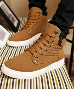 Men snow boots microfiber PU warm Plus cotton ankle boots