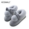 Lovely Rabbit ears Soft Home Slippers Cotton Warm Winter women slippers