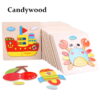 Wooden 3D Puzzle Jigsaw Wooden Toys For Children Cartoon Animal Puzzles