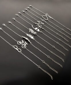 Simple Style Silver Plated Charm Bracelet Jewelry